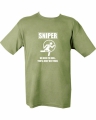 T-Shirt Sniper Die tired ... Olijf groen